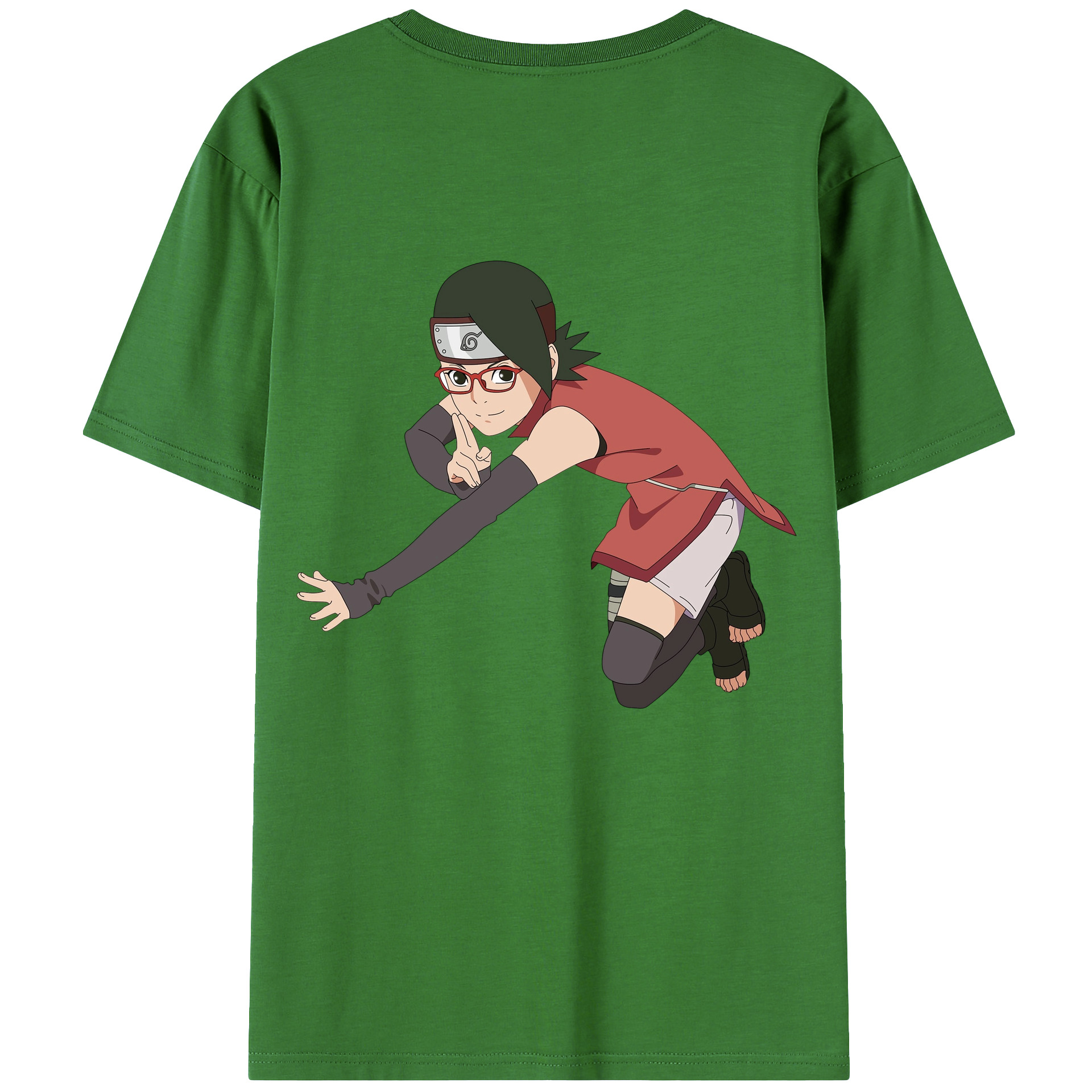 （画像用） NARUTO -ナルト- うちは サラダ Uchiha Sarada レディース半袖Tシャツ(バックプリント)